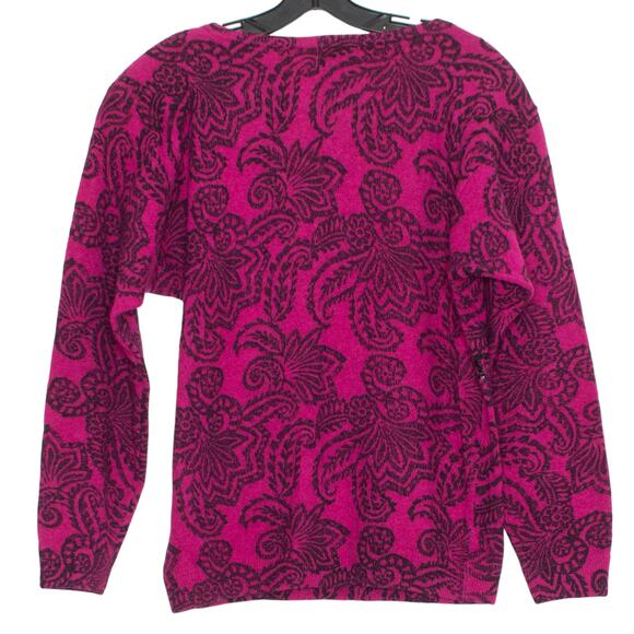 Vintage Sweater Lambswool Angora Sequin Y2K Coquette Retro Cozy Boho Fairy Large - Picture 5 of 5